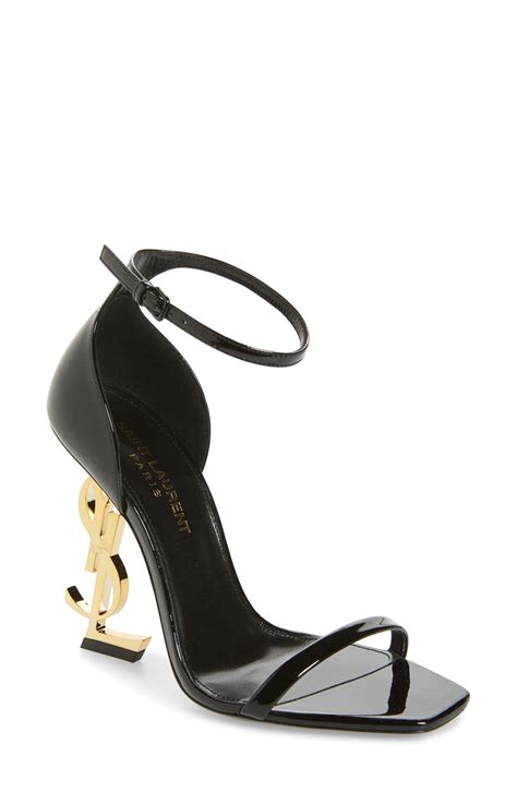 ysl open toe heels|ysl heels black and silver.